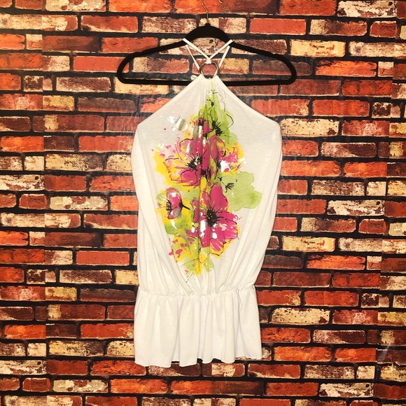 Lane Bryant Tops - 5/$25🖤NWT 18/20W Lane Bryant Floral Halter Blouse